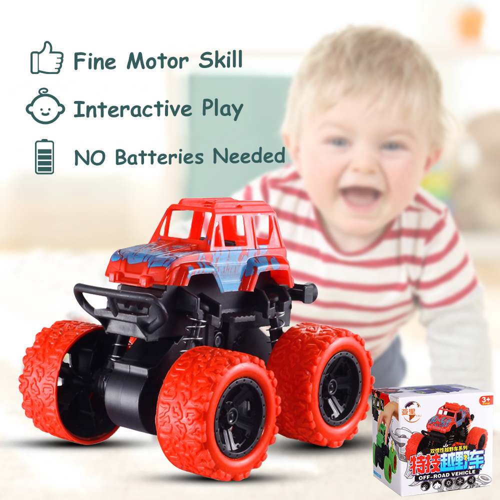 Pull Back Cars Toys Trucks,DFITO Friction Powered Cars for Kids,Alloy OffRoad Climbing Vehicles