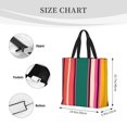 thumbnail image 4 of Naloa Vertical Stripes Tote Bag for Women, Foldable Tote Bag With Zipper, Large Shoulder Bag, Top Handle Handbag for Travel, Work, Shopping, 4 of 9