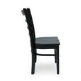 thumbnail image 6 of Noble House Stanton Farmhouse Rubberwood Dining Chairs, Set of 4, Matte Black, 6 of 6