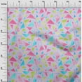thumbnail image 2 of oneOone Cotton Cambric Light Violet Fabric Triangle Diy Clothing Quilting Fabric Print Fabric By Yard 56 Inch Wide-532, 2 of 4