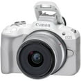 thumbnail image 2 of Canon EOS R50 Mirrorless Camera with 18-45mm Lens (White) - 5812C012, 2 of 6