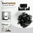 thumbnail image 3 of Wowow Wall Mount Knob Double Robe/Towel Hook in Matte Black, 3 of 6
