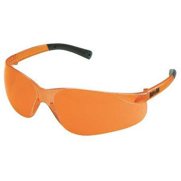 crews orange safety glasses, scratchresistant, wraparound, bk116