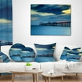 thumbnail image 4 of Designart Wooden Pier and Turquoise Seashore - Pier Seascape Throw Pillow - 12x20, 4 of 5