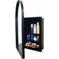thumbnail image 6 of Arched Medicine Cabinets with Mirror, Metal Framed Bathroom Mirror Cabinet with Storage, Vanity Mirrors with Adjustable Shelves, Recessed or Surface Mount, 24x36 Inch (Black), 6 of 8
