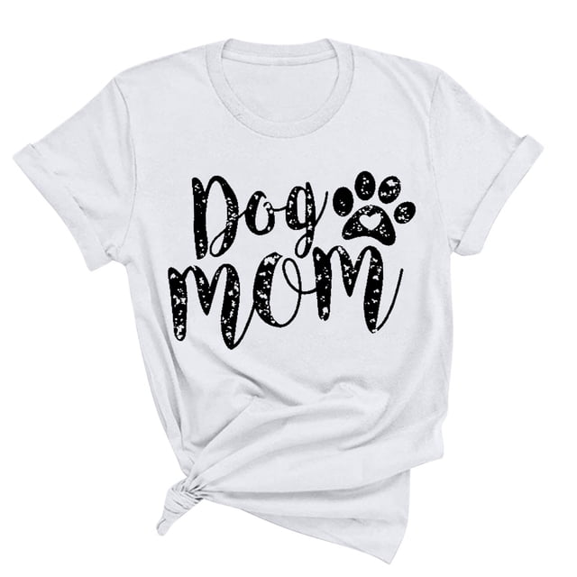 Fiudx Ofertas Flash Del Día Tops con Estampado de Moda para Mujer, Blusa de Manga Corta, Camisetas Divertidas con Cuello Redondo