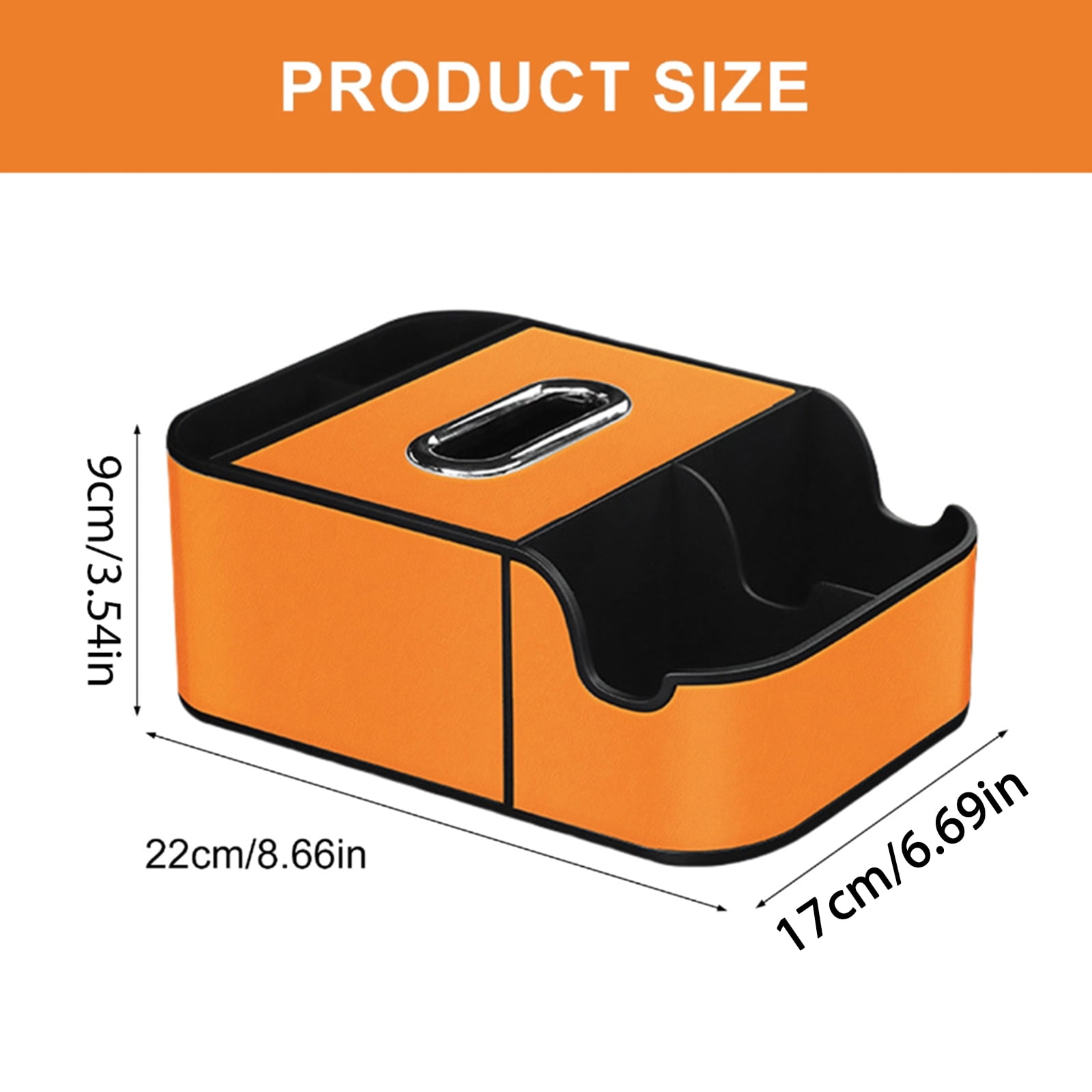 Center Console Leather Tray Car Seat Organizers Car Armrest Extra Storage Box Car Interior Storage Box with Phone Slot