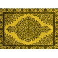 thumbnail image 1 of Ahgly Company Machine Washable Indoor Rectangle Oriental Yellow Industrial Area Rugs, 8' x 12', 1 of 4