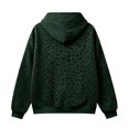 thumbnail image 5 of GEWSEY Women's Leopard Zip Up Hoodies Fall Y2K Graphic Hooded Sweatshirt Casual Oversized Warm Fleece Athletic Track Jacket Coat (Dark Green, XL), 5 of 6