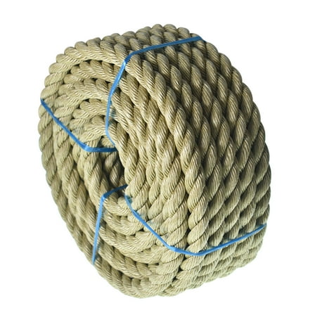 LABLT 3/4" x 50' Twisted 3 Strand Polypropylene Synthetic Rope Multipurpose Artificial Manila Rope