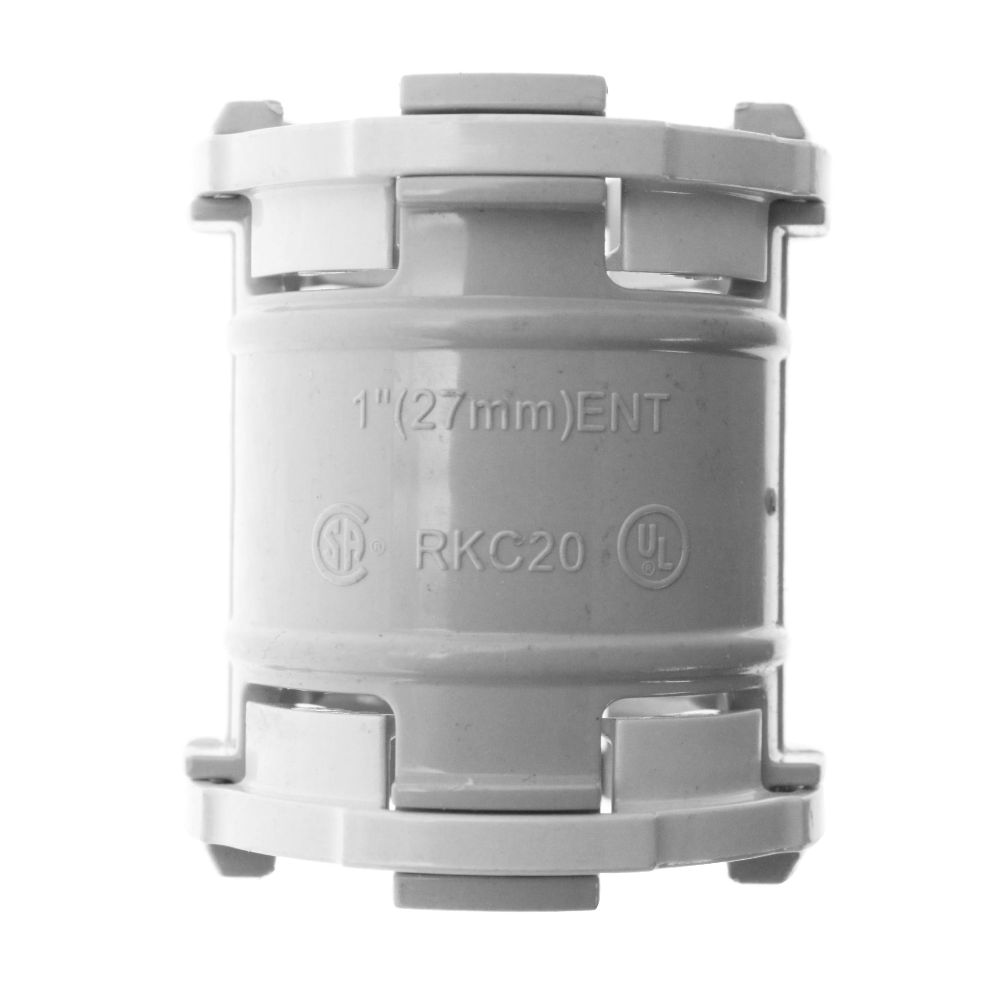 Cantex 5163382 ENT Flex PVC Coupling, SnapIn, NonMetallic, Male, 1