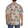 thumbnail image 5 of Gaeub Squirrels and Trees Men's Lapel Short Sleeve Shirt, Relaxed Fit Shirt, Soft and Breathable for Outdoors Party Travel - X-Large, 5 of 7