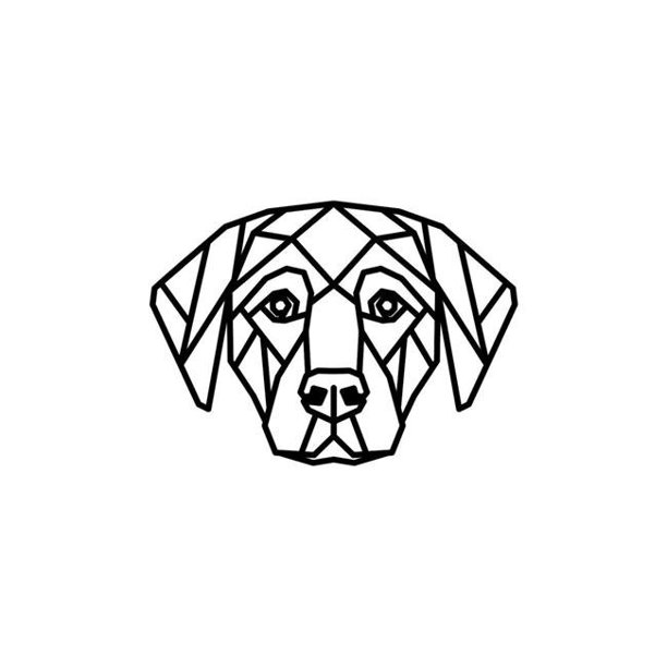 Central Coast Designs Geodog 18blk 18 X 18 In Geometric Dog Design Laser Cut Steel Wall Art 44 Matte Black Walmart Com Walmart Com