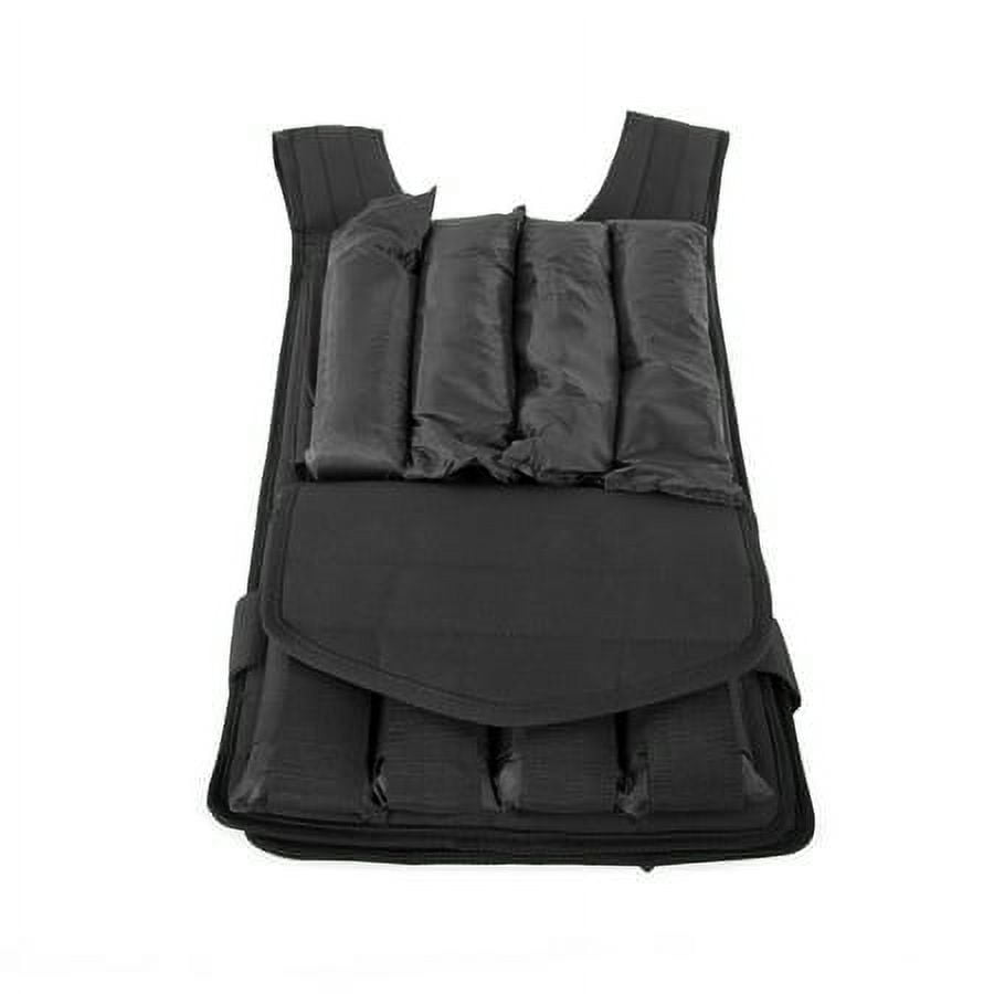 Fuel Pureformance Adjustable Weighted Fitness Training Vest, 60 lbs ((15) 4 lb Removable Weight Pouches)