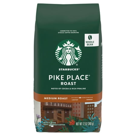 Starbucks Pike Place Roast Medium Roast Whole Bean Coffee