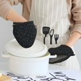 thumbnail image 6 of Pofeuu Constellation Print Thickened Mini Silicone Oven Mitts Heat Resistant, Rubber Oven Mitt Gloves, Finger Pinch Grips, Pot Holder, Silicone Potholder, 6 of 7