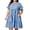 Blue, variant on YuXingFu Dresses for Women Oversize Mini Crew Neck Plus Size Womens Dress Short Sleeve for Beach Casual Summer Purple L