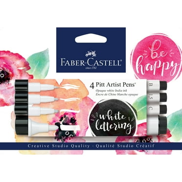 Pitt Artist Pen® White Lettering 4ct Set - Adult and Beginner Art Pens for Girls and Boys
