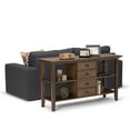 thumbnail image 1 of WyndenHall  Mansfield Solid Wood 54 inch Wide Rustic Console Sofa Table in Rustic Natural Aged Brown - 54 W x 16 D x 30 H, 1 of 5
