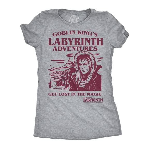 Womens Funny T Shirts The Goblin Kings Labyrinth Adventures Jim Henson's Movie Tee For Ladies Womens Graphic Tees