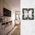 thumbnail image 5 of Yayeee Rocker Switch Wall Plate 3-Gang 6.5"x4.6" Home Decorative Outlet Cover, Pink Geometric Flowers, 5 of 6