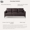 thumbnail image 4 of Serta Hemsworth Mid-Century Modern Style Sofa, Charcoal Faux Suede, 4 of 9