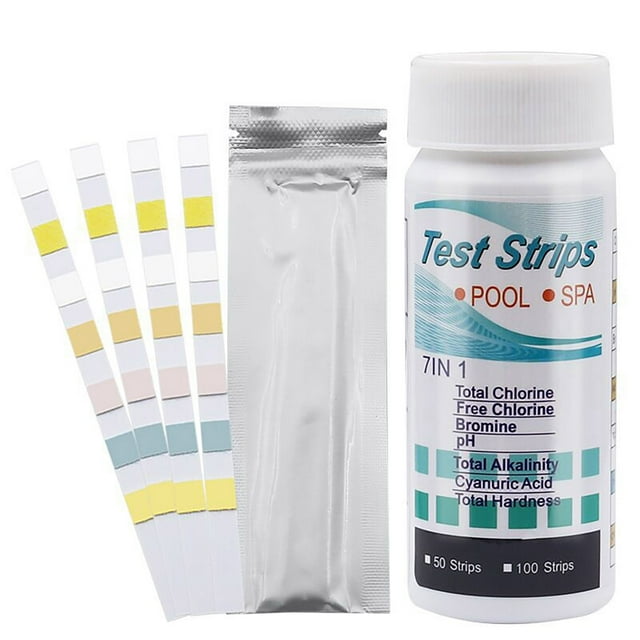 7 in 1 Swimming Pool Test Paper PH Test Paper Water Quality Test Paper PH Water Quality Test Strip