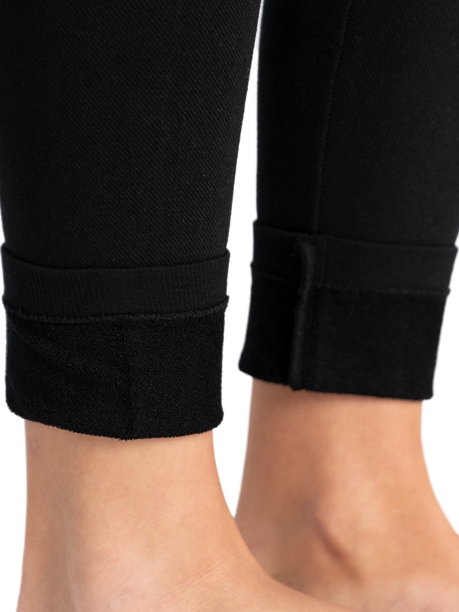 MUK LUKS Women's 2 Pair Jersey Fleece Lined Leggings, 2 Pack, Sizes S/M to 1X/2X