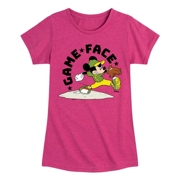 Disney - Game Face Baseball - Toddler & Youth Girls Short Sleeve Graphic T-Shirt