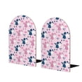 thumbnail image 2 of Picia Cartoon Poodle Dog Pattern Wood Bookends for Shelves,Non-slip Bookends, Heavy Duty Wooden Bookend Support,1 Pair, 2 of 8
