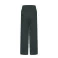 thumbnail image 6 of Wide Leg Pants for Womens High Waisted Drawstring Elastic Waist Trousers Put On Strech Sweatpants Tummy Control Athletic-Fit Sweatpant Bussiness Office Work Pants with Pockets, 6 of 7