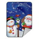 GCKG Joyeux Noël Santa Claus et Couverture Polaire Bonhomme de Neige Jeter Couverture 58x80inches – image 1 sur 4