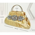 thumbnail image 2 of Kukuzhu Clutch Purses for Women Sparkling Ruched Evening Pueses Chic Satin Clutch Handbag for Party Formal Weeding, 2 of 6