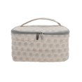thumbnail image 1 of Bolsas de Maquillaje de Viaje Cuadradas Ligeras con Puntos Únicos 1 Pc Caqui Gris Poliéster, 1 of 5