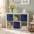 thumbnail image 5 of YOYTOO 2 Pack Foldable Cube Storage Bins, 11" Collapsible Fabric Cube Organizer Baskets Bins, Navy Blue, 5 of 8