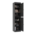 thumbnail image 5 of 100% Solid Wood 16.5" Kitchen Pantry Storage Cabinet with Doors and Adjustable Shelves, Gray Wooden Cabinet, 5 of 7