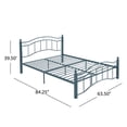 thumbnail image 4 of Christopher Knight Home Contemporary Queen Size Metal Bed Frame with Wavy Headboard and Footboard, Blue, 4 of 6