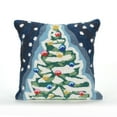 thumbnail image 2 of Liora Manne Frontporch Xmas Tree Indoor Outdoor Decorative Pillow Midnight, 2 of 6