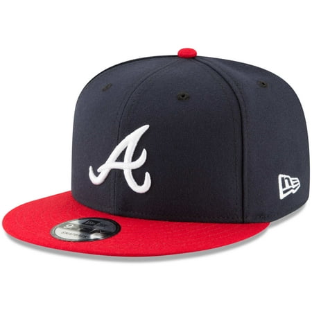 Atlanta Braves New Era Team Color 9FIFTY Snapback Hat - Navy/Red -