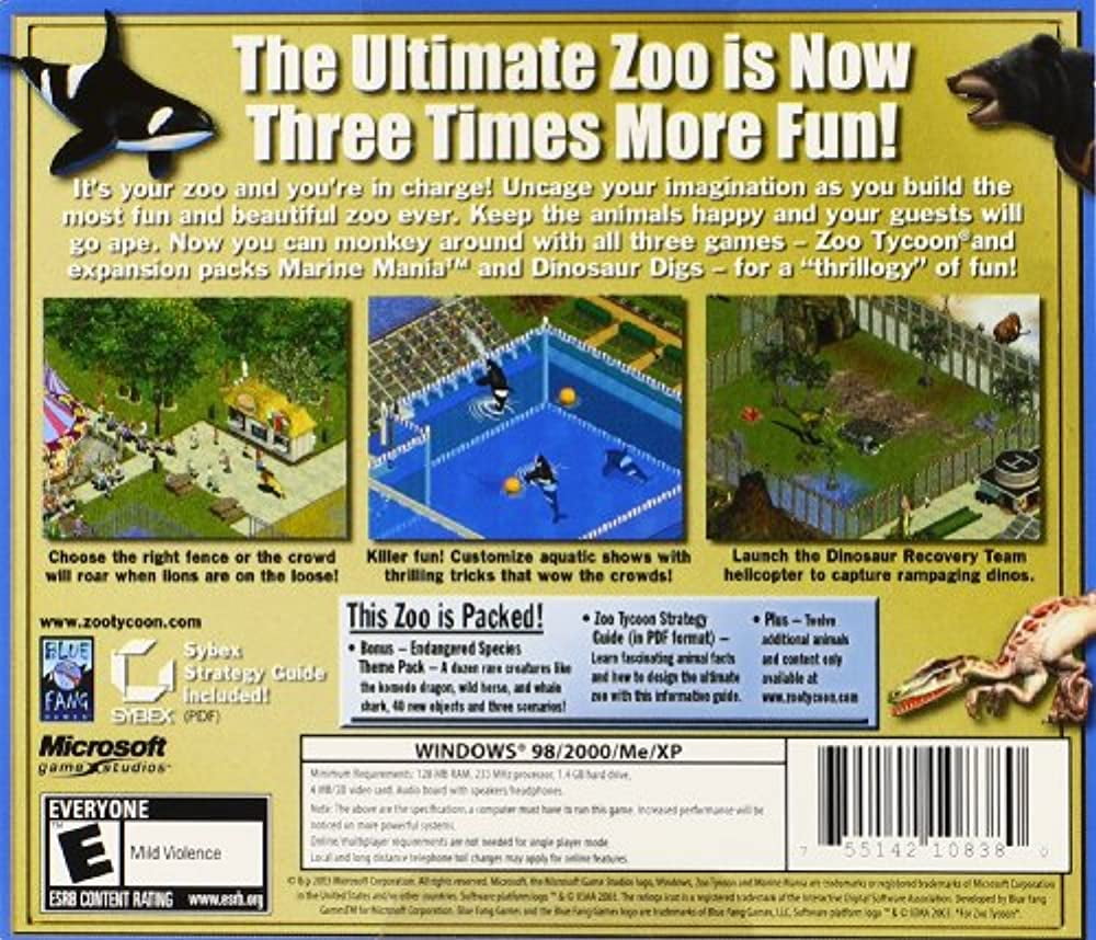 zoo tycoon complete collection pc zoo tycoon complete collection pc