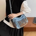 thumbnail image 3 of SPEKSEE Slouchy Shoulder Bag Boho Denim Y2K Large Hobo Purse Soft Messenger Retro Crossbody Handbag Vintage Washed Jeans with Pockets, 3 of 9