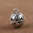 thumbnail image 3 of U8MO 8mm 10mm 10pcs Antique Silver Loose Hollow Metal Ball Pendants Beads DIY Jewelry-20# 10mm, 3 of 6