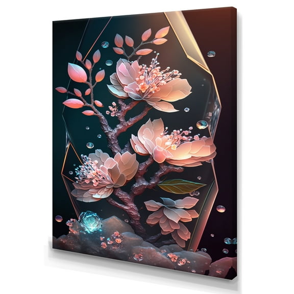Designart Cherry Blossums Tree I Canvas Wall Art