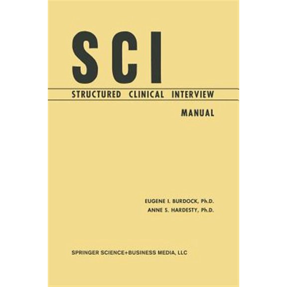 Pre-Owned Sci, Structured Clinical Interview: Manual, (Paperback)