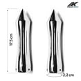 thumbnail image 2 of Puños de Motocicleta Aluminio Cono Cromado Plateado Kinlley, 2 of 8
