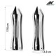thumbnail image 2 of Puños de Motocicleta Aluminio Cono Cromado Plateado Kinlley, 2 of 8