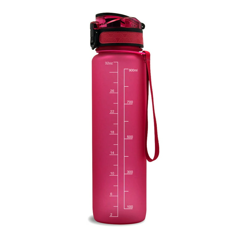 32 Oz Sports Water Bottle With Time Marker Bpa Free & Leak Proof Portable  Reusable Drinking Kettle Fitness Sport 1l Water Jug For Men Women Kids  Stude