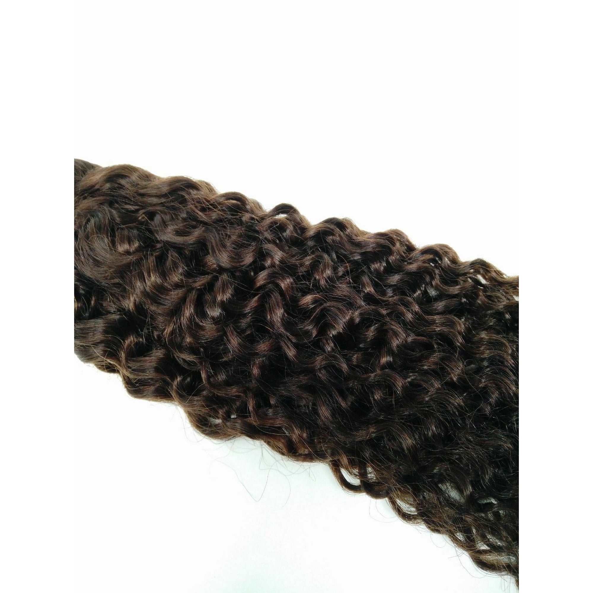 Ustar Hair Dark Brown Bundles Human Hair Brazilian Bundles Jerry Curly Dark Brown Color #2 Unprocessed Virgin Brown Human Hair Weave Bundles Extensions 14