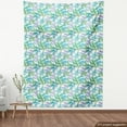 thumbnail image 3 of Ambesonne Leaves Fabric by the Yard Upholstery, Ornate Nature Illustration, 3 Yards, Green Blue White, 3 of 4