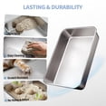 thumbnail image 3 of Small Stainless Steel Cat Litter Box for Kittens and Small Cats, 2 Pack, 3 of 6